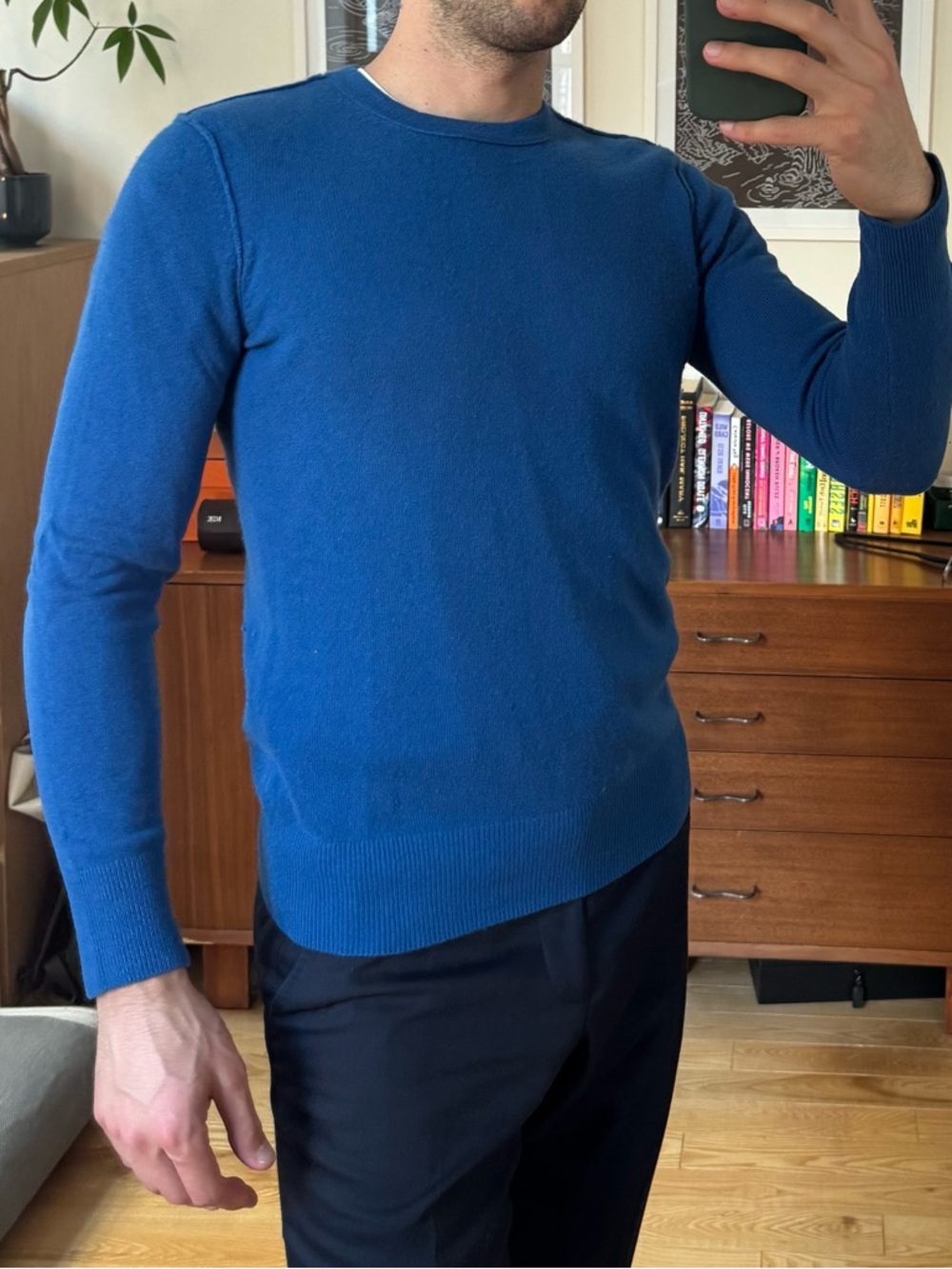 Vince Royal Blue Crewneck Sweater 100% cashmere